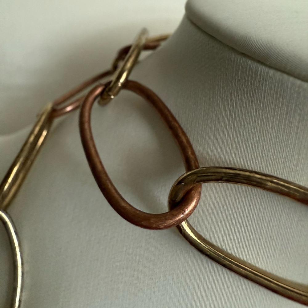 Chic Multi-Tone Circle Necklace - image 8